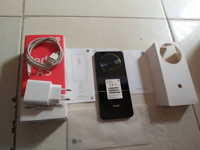 Redmi A3 4GB Ram 128GB ROM All accessories complete with box. 1