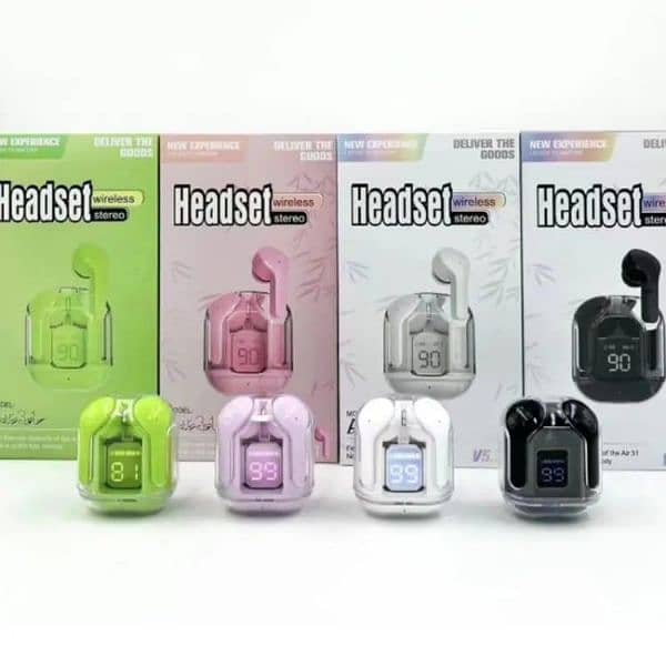 Air31 transparent digital Airbuds with pouch 6