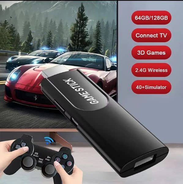 K8 Game Stick with Dual 2.4G Wireless Gamepad Support 4K HD Output 1