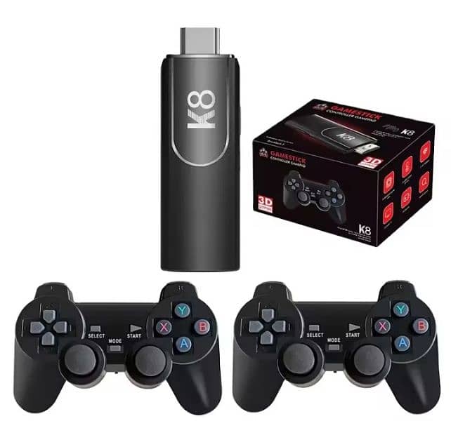 K8 Game Stick with Dual 2.4G Wireless Gamepad Support 4K HD Output 3