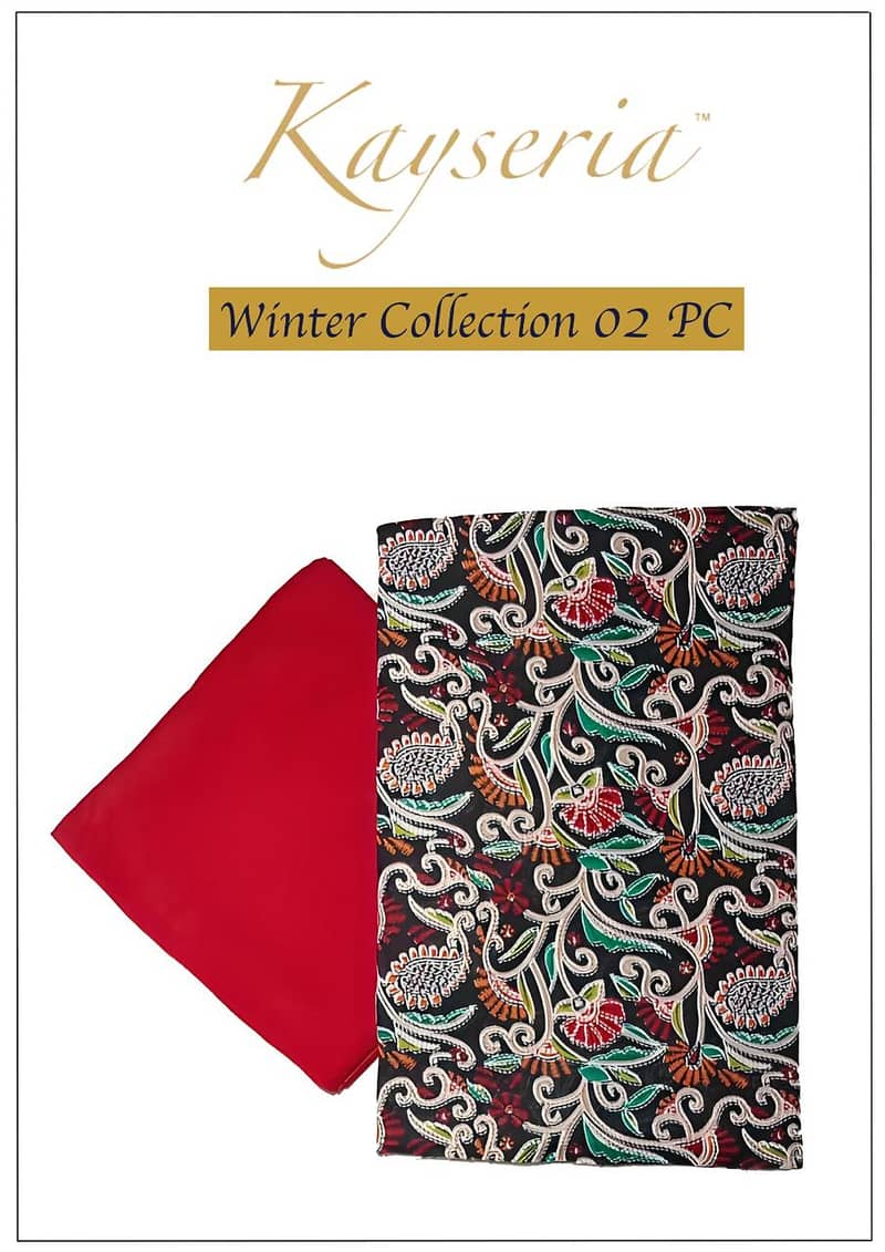 Kayseria Winter Collection for Women|Unstitched Khaddar Fabric 1