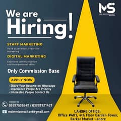 We're Hiring Staff For Consultancy And Digital Marketing