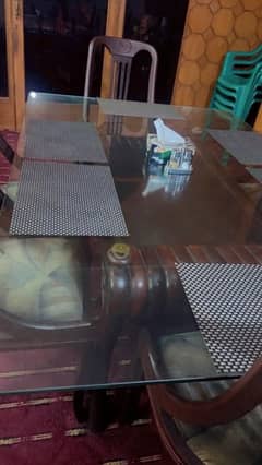 Dining Tables For sale 6 Seater\ 6 chairs dining table\glass top