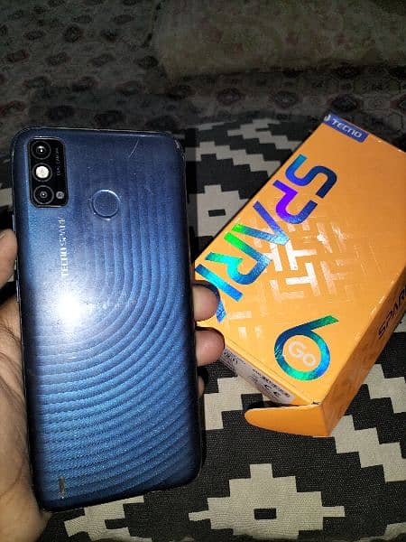 Tecno spark 6go 4gb 64gb with only box location Jaranwala only call 1