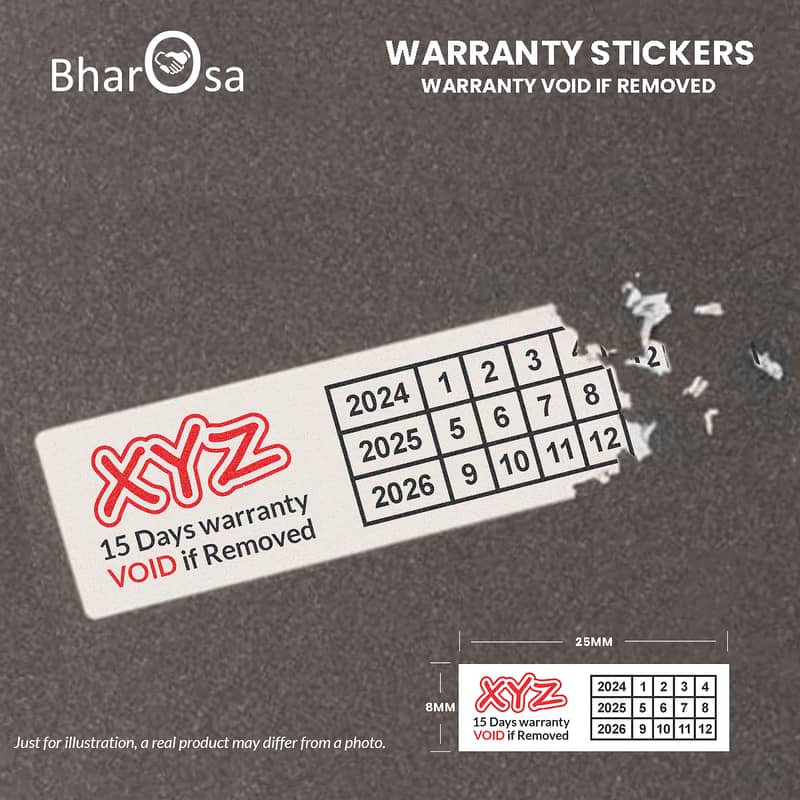 Customized Warranty VOID If Removed Stickers Printing Service 10