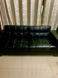 4 seater leather sofa set