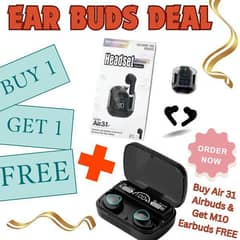 Earbuds Deal )buy Air 31 Airbuds & Get M10 Earbuds Free