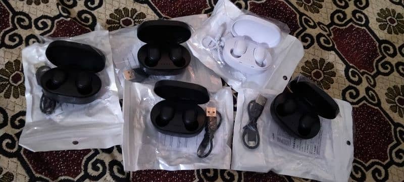 Brand new A6s airpods white & black color (03480308334) 3