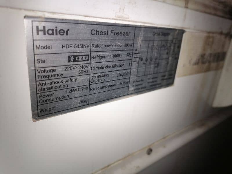 haier inverter freezer 10/8 condition 0