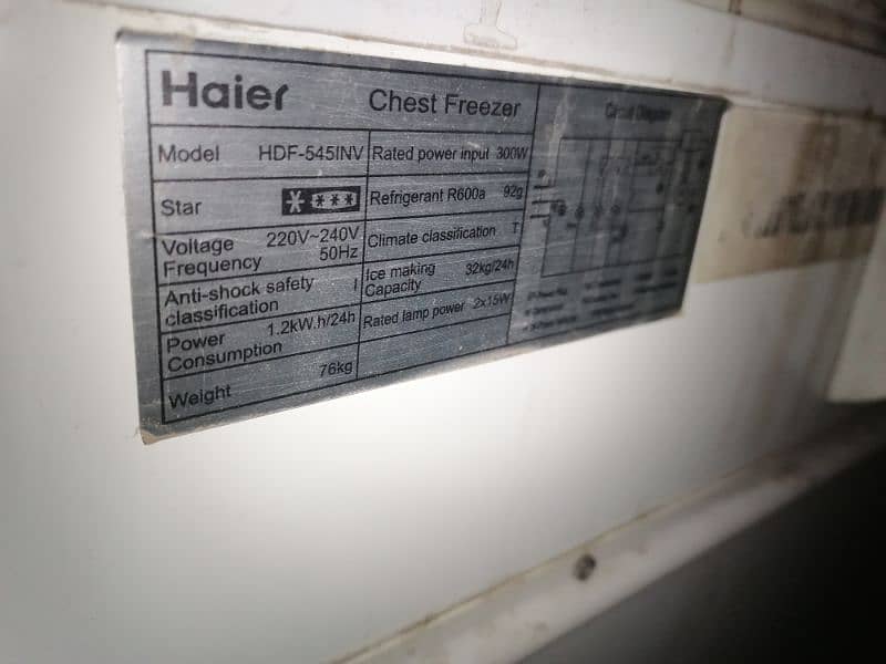 haier inverter freezer 10/8 condition 1