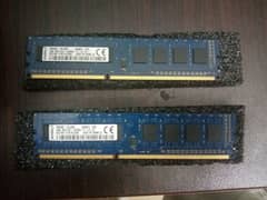 2 x 4 GB DDR3 ramsticks