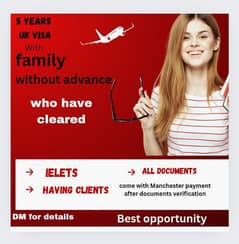 UK 5 year family work visa with out advance