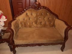 Solid Wood Shesham Sofa set With Table Set