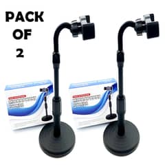 Pack of 2 Professional-Grade Vocal Microphone Stands for Broadcasting