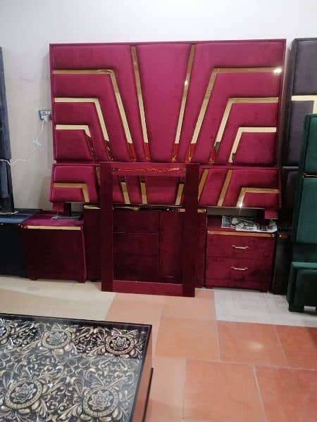 bed / brass bed / Furniture / Poshish bed / bed dressing side table 15