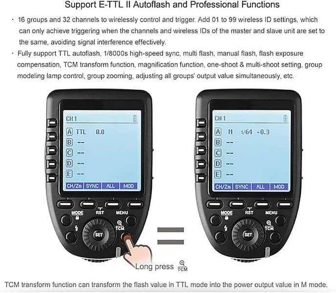 Godox Xpro C TTL Wireless Flash Trigger for Canon 1/8000s HSS TTl 4