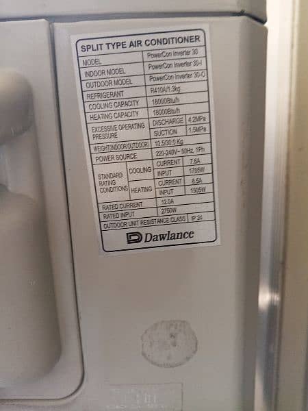 dawlance 1.5 inverter ac for sale 2