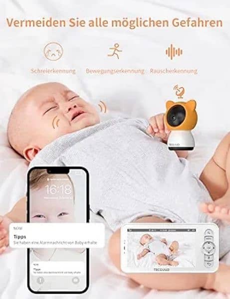 smart Baby Monitor with Camera with Smartphone App Control 4