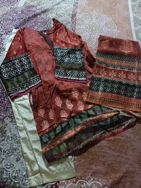 Amina B tex silk suit 3 piece 0