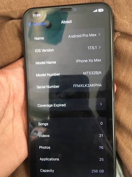 IPhone xs max condition 10/09 face ok display changed original 2