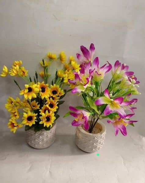 Artificial Flowers with pot ( On Demand) 2