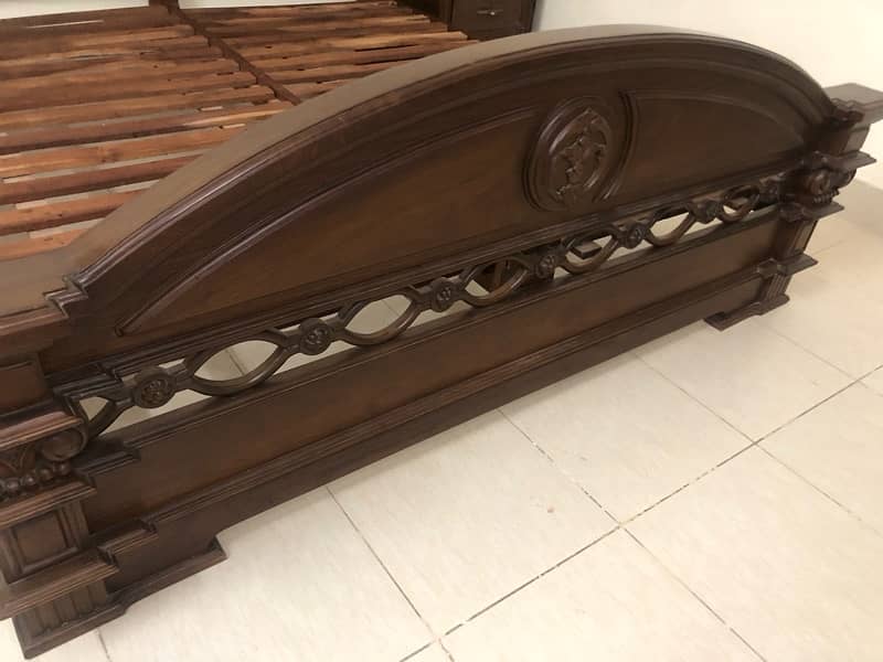 wooden bed set without mattress for sale 4