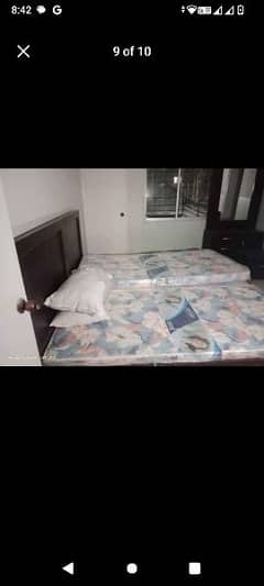 single bed with mattress