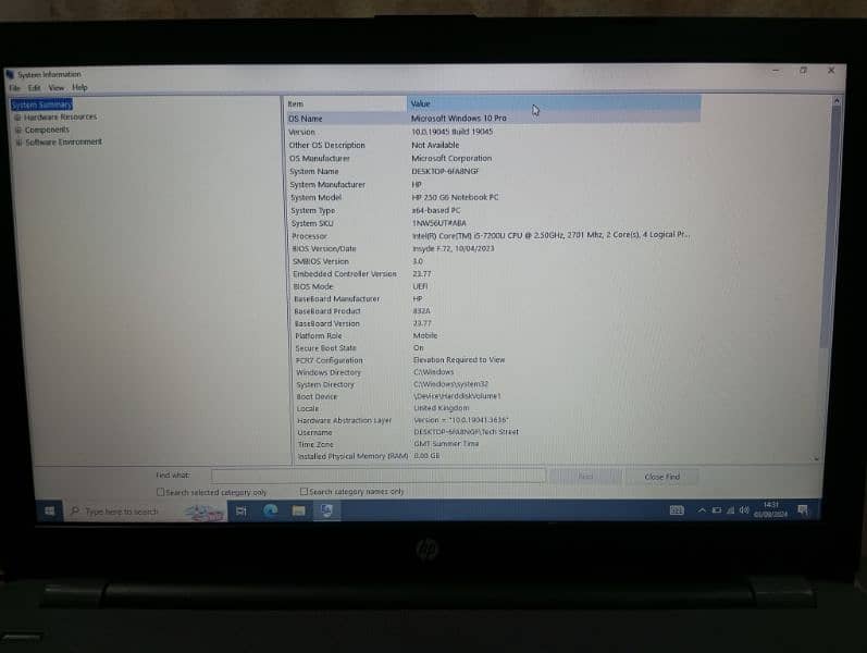 HP i5 7th Generation 15.6" with ssd 6