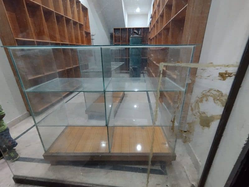 Full gift shop furniture, 12mm shop front glass 6