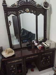 King size bed with side tables and dressing table for sale