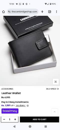 leather wallet Cambridge