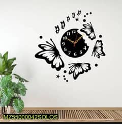 1 pc wall clock with butterfly design