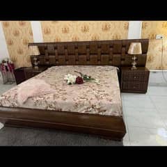 Double bed/Queen size bed/Poshish bed/furniture/Bed Set/King size bed