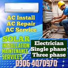 1 / 3phase ELECTRICAIN | SOLAR Installer  | AC REPAIRING