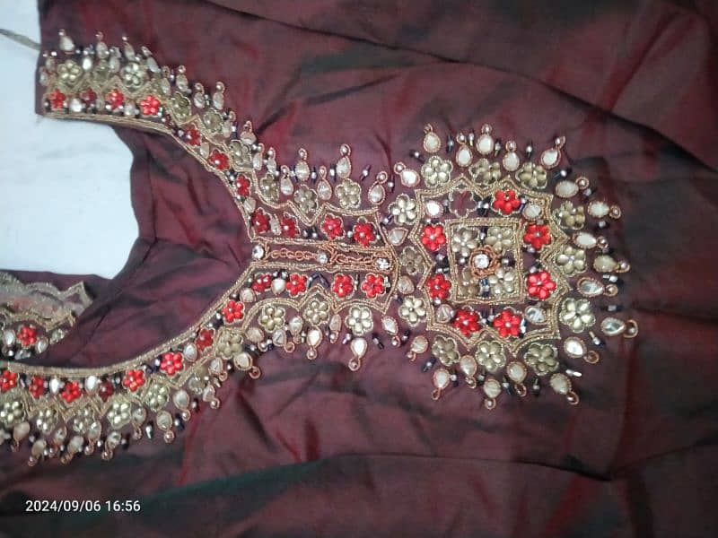 original handmade Kundan work katan suit ready to wear 0