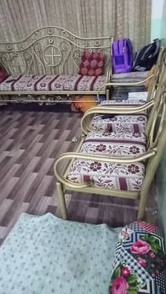 iron sofa set new condition 0