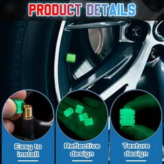 Pack Of Two Glow In The Dark Tire Valve