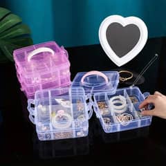 THREE LAYERED JEWELLERY ORGANIZER BOX