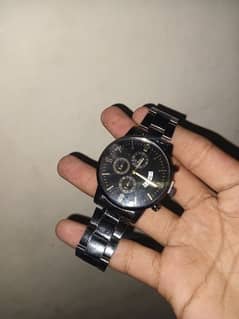 black colour watch with date machine new stock limited picecs avl 0