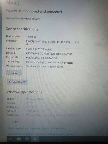 lenovo core i5 5 generation full touch screen 14