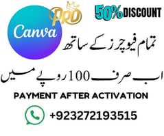 Canva Pro (payment After Activation)