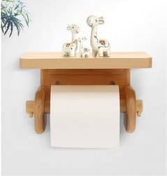 Natural Wooden Tissue Paper Holder for office home & Kitchen