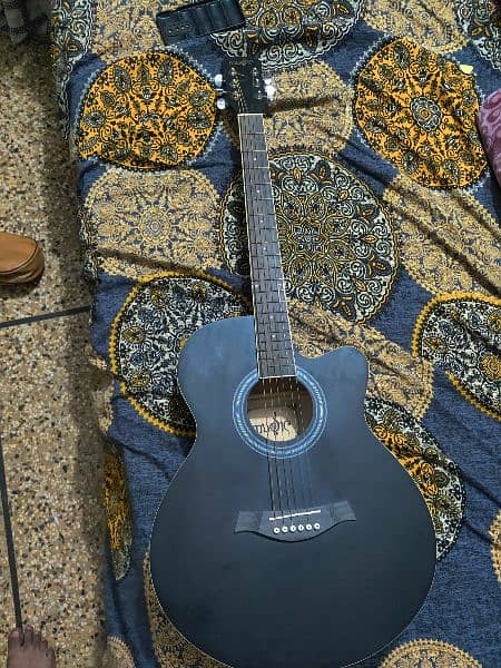 Acoustic guitar Matte Black Colour 1