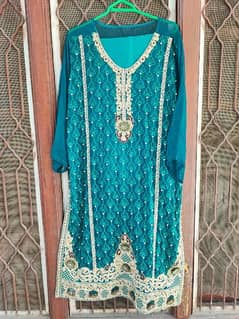 Agha Noor replica heavy work dress