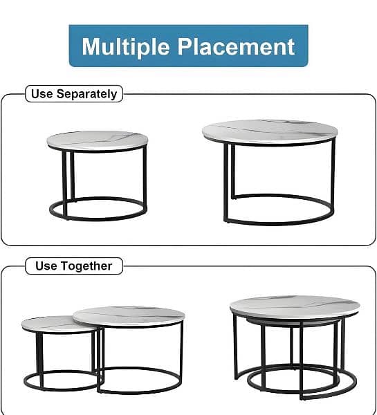 2in1 nesting tables for living room bedroom and office 4