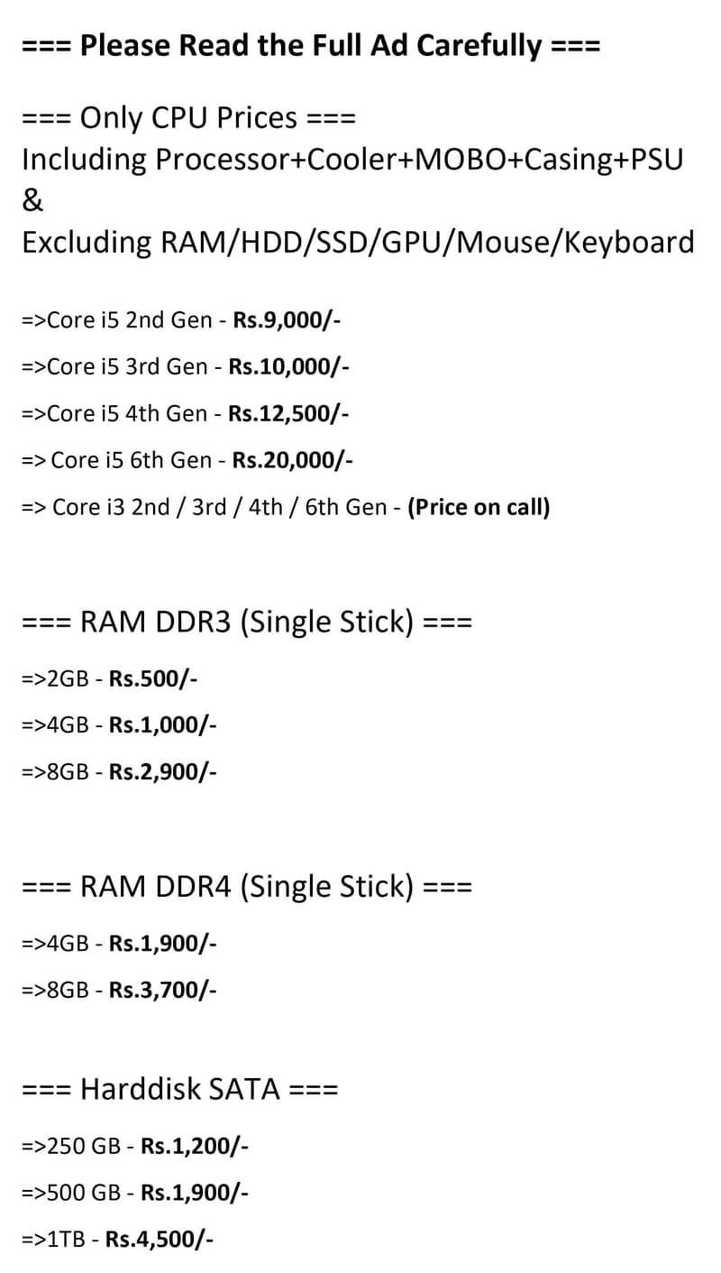 Fresh Import Desktop Computer Core i5 i3 4th Gen PC Tower Computer 3