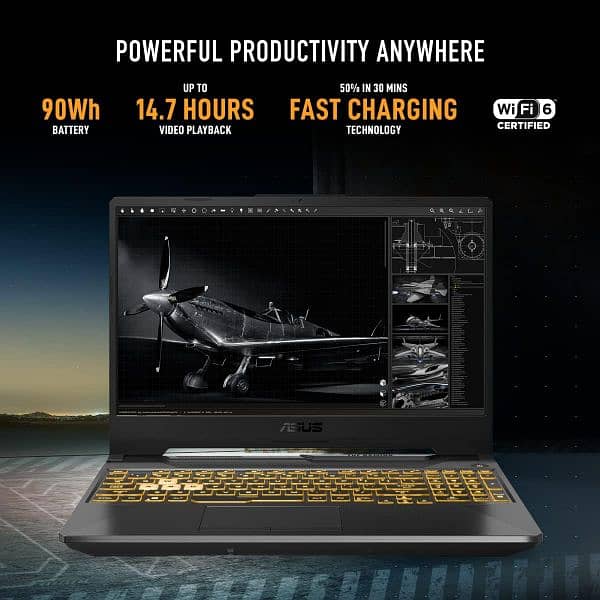 ASUS TUF F15/CORE I7 11800 24MB CACHE/RTX 3050Ti/GAMING LAPTOP 7