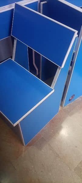 Kids study table with drawers and chairs urgent sale 3