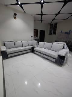 7 seater L shape sofa + 3 seater sofa