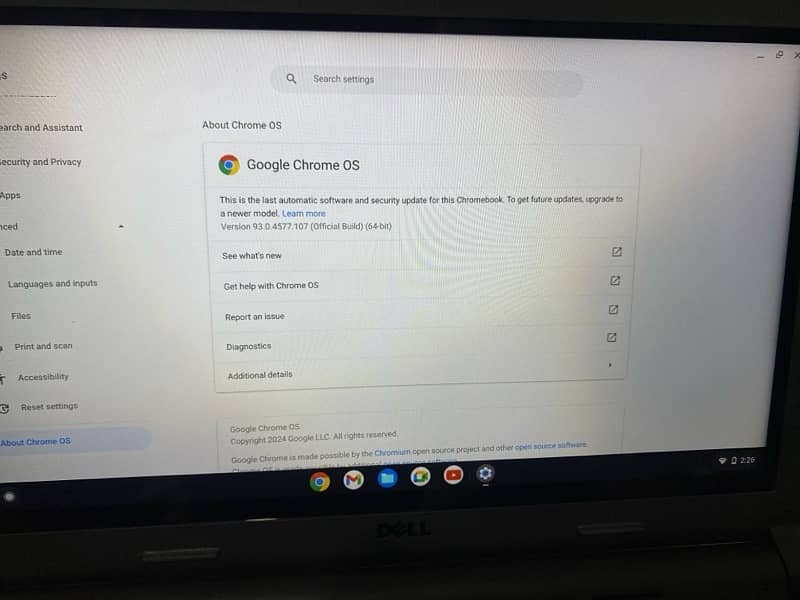 Dell chrome with screen touch 0